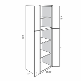 WP2490B: Tall Pantry Cabinet: Essex RTA Kitchen Cabinet