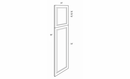 WPDEC84: Tall Decorative End Panel: Dover Castle RTA Kitchen Cabinet