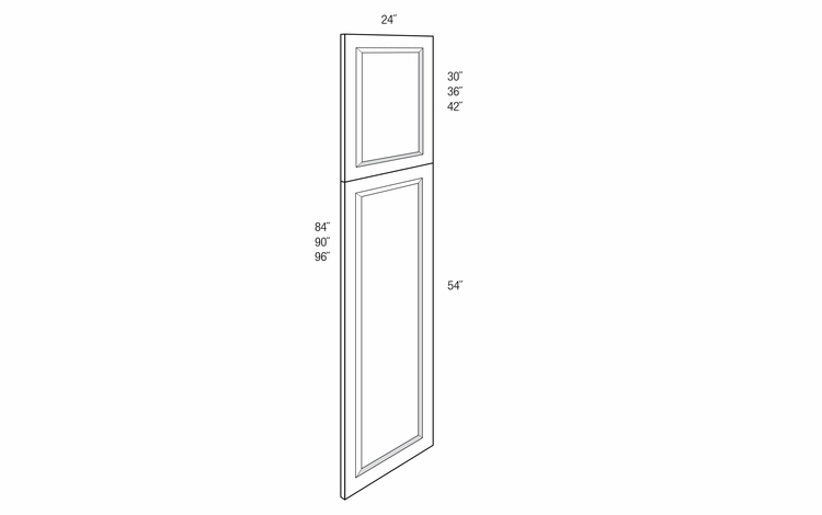 WPDEC90: Tall Decorative End Panel: Dover RTA Kitchen Cabinet
