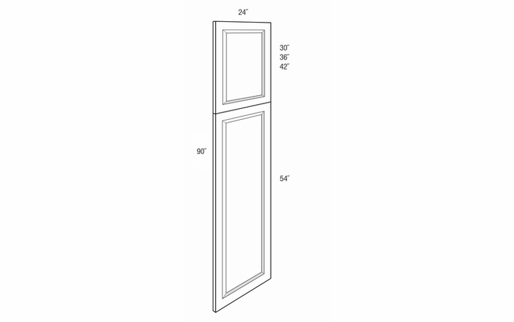 WPDEC90: Tall Decorative End Panel: Essex Norwich RTA Kitchen Cabinet