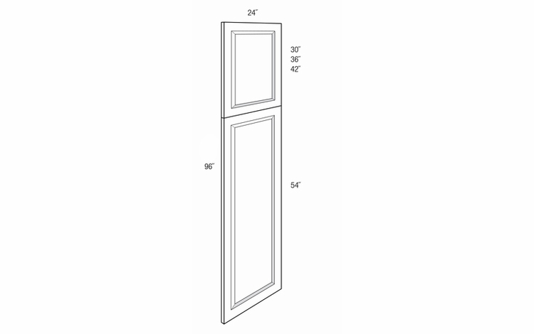 WPDEC96: Tall Decorative End Panel: Trenton Slab RTA Kitchen Cabinet