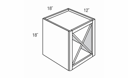 WR1818: X Cube Wine Rack: Amesbury White RTA Kitchen Cabinet