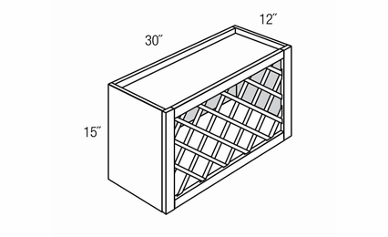 WR3015: Wine Rack: Trenton Slab RTA Kitchen Cabinet
