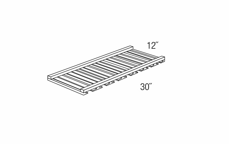 WR30GH: Glass Holder: Trenton Recessed RTA Kitchen Cabinet