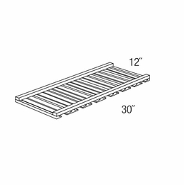 WR30GH: Glass Holder: Trenton Recessed RTA Kitchen Cabinet