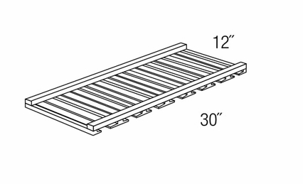 WR30GH: Glass Holder: Trenton Slab RTA Kitchen Cabinet