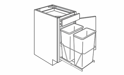 yarmouth Waste Basket Pullout