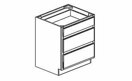 York 3 Drawer Base Cabinets