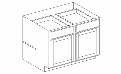 York Bayside Paint B42: Base Cabinet: Assembled Kitchen Cabinets