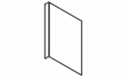 York Bayside Paint DWP3: Dishwasher End Panel with 3" Filler: Assembled Kitchen Cabinets