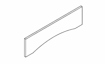 York Bayside Paint V549RA: Roman Arch Valance: Assembled Kitchen Cabinets