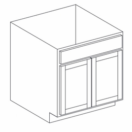 York Biscayne Paint SB27: Sink Base Cabinet: Assembled Kitchen Cabinets