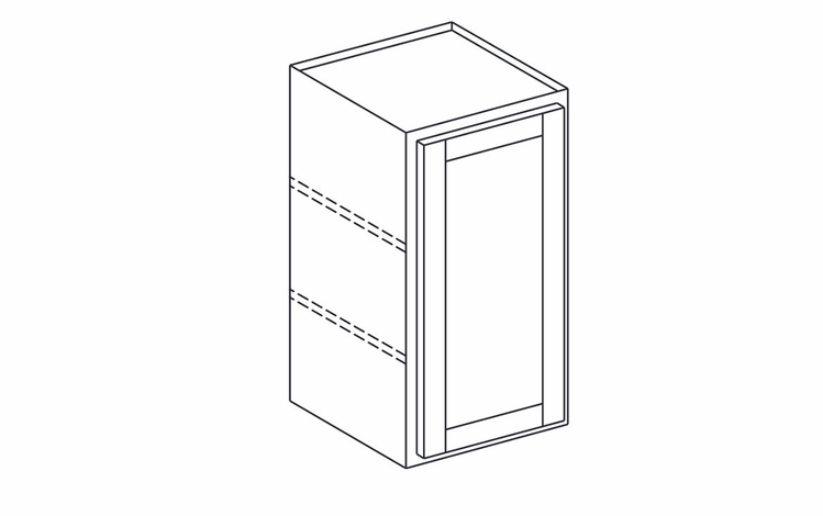 York Biscayne Paint W1230: Single Door Wall Cabinet: Assembled Kitchen Cabinets