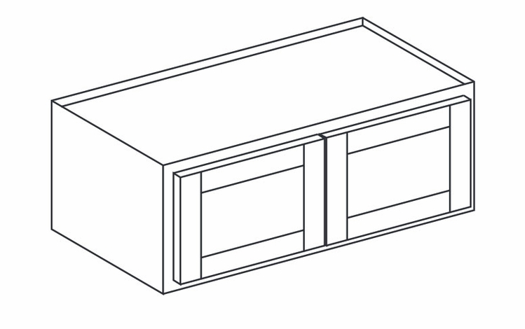 York Biscayne Paint W3012: Bridge Wall Cabinet: Assembled Kitchen Cabinets