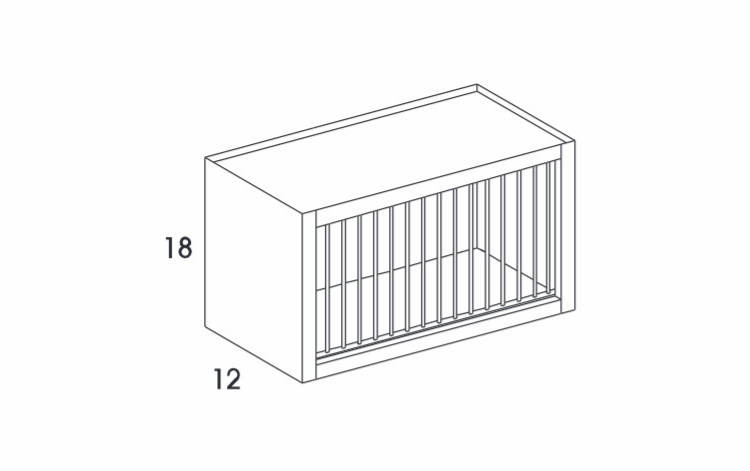 York Grey Stain PR30: Plate Rack: Assembled Kitchen Cabinets