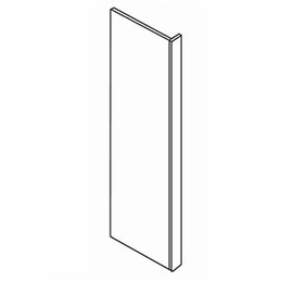 York Grey Stain REFP24: Finished Refrigerator Panel: Assembled Kitchen Cabinets