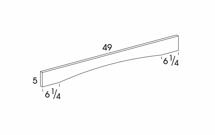 York Grey Stain V549RA: Roman Arch Valance: Assembled Kitchen Cabinets