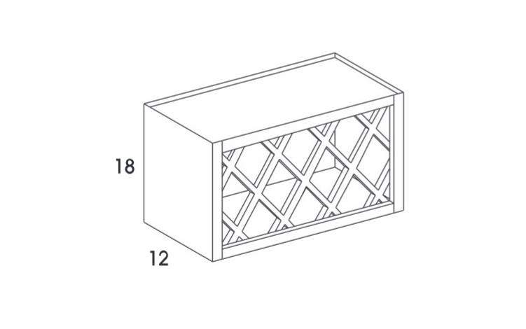 York Grey Stain WR30: Wine Rack: Assembled Kitchen Cabinets