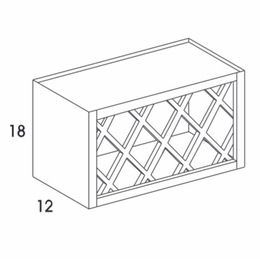 York Grey Stain WR30: Wine Rack: Assembled Kitchen Cabinets