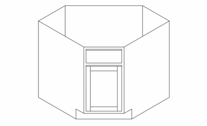York Laurel Paint SCB36: Corner Sink Base Cabinet: Assembled Kitchen Cabinets