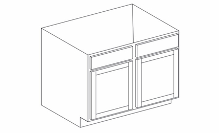York Midnight Paint SB42: Sink Base Cabinet: Assembled Kitchen Cabinets