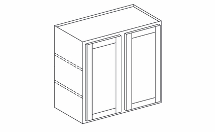 York Midnight Paint W4230: Double Door Wall Cabinet: Assembled Kitchen Cabinets