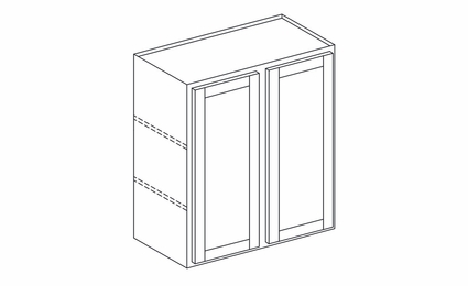 York Midnight Paint W4236: Double Door Wall Cabinet: Assembled Kitchen Cabinets