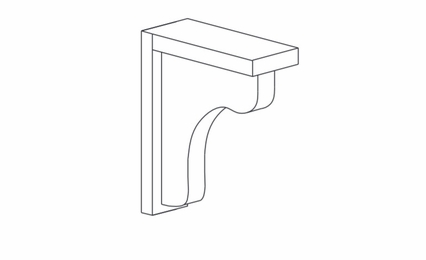 York Palmetto Paint BARBRACKET: Bar Bracket: Assembled Kitchen Cabinets