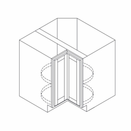 York Palmetto Paint SS36: Base Super Susan Corner Cabinet: Assembled Kitchen Cabinets