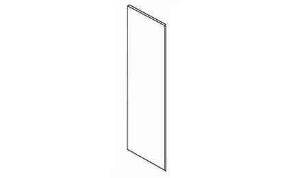 York Seabreeze Paint 3/4REFP30: Finished Refrigerator Panel: Assembled Kitchen Cabinets