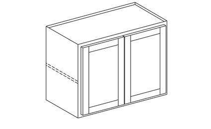 York Seabreeze Paint W3024: Bridge Wall Cabinet: Assembled Kitchen Cabinets