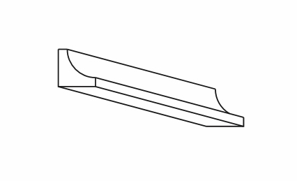 York Seaport Paint MOCW: Outside Corner Molding: Assembled Kitchen Cabinets