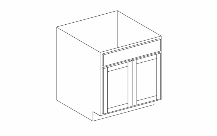 York Seaport Paint SB30: Sink Base Cabinet: Assembled Kitchen Cabinets