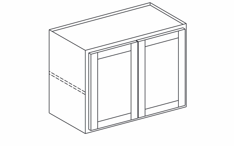 York Seaport Paint W2724: Bridge Wall Cabinet: Assembled Kitchen Cabinets