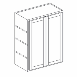 York Seaport Paint W2742: Double Door Wall Cabinet: Assembled Kitchen Cabinets