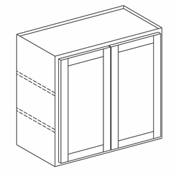 York Seaport Paint W3030: Double Door Wall Cabinet: Assembled Kitchen Cabinets