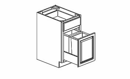 York Waste Basket Cabinet