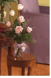 1/2 dozen pink Roses