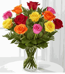 1 Dozen Long Stem Mixed Roses
