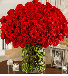 100 Premium Long Stem Red Roses