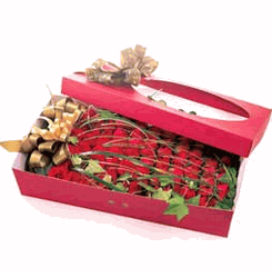 100 red rose boxed