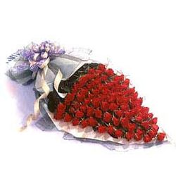 100 red rose just because 