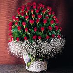 101 red rose basket
