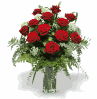  12 Classic Red Roses 