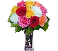 12 Mixed Long Stem Roses