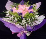 12 Pink Roses