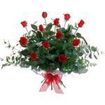 12 red rose wraped