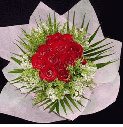 12 Red Roses Hand bouquet