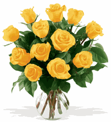 12 Yellow Roses