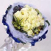 20 white roses